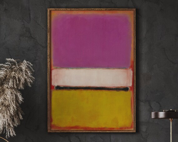 Mark Rothko Style Purple Yellow Color Field Abstract Art Poster