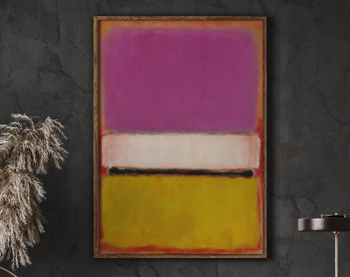 Mark Rothko Style Purple Yellow Color Field Abstract Art Poster