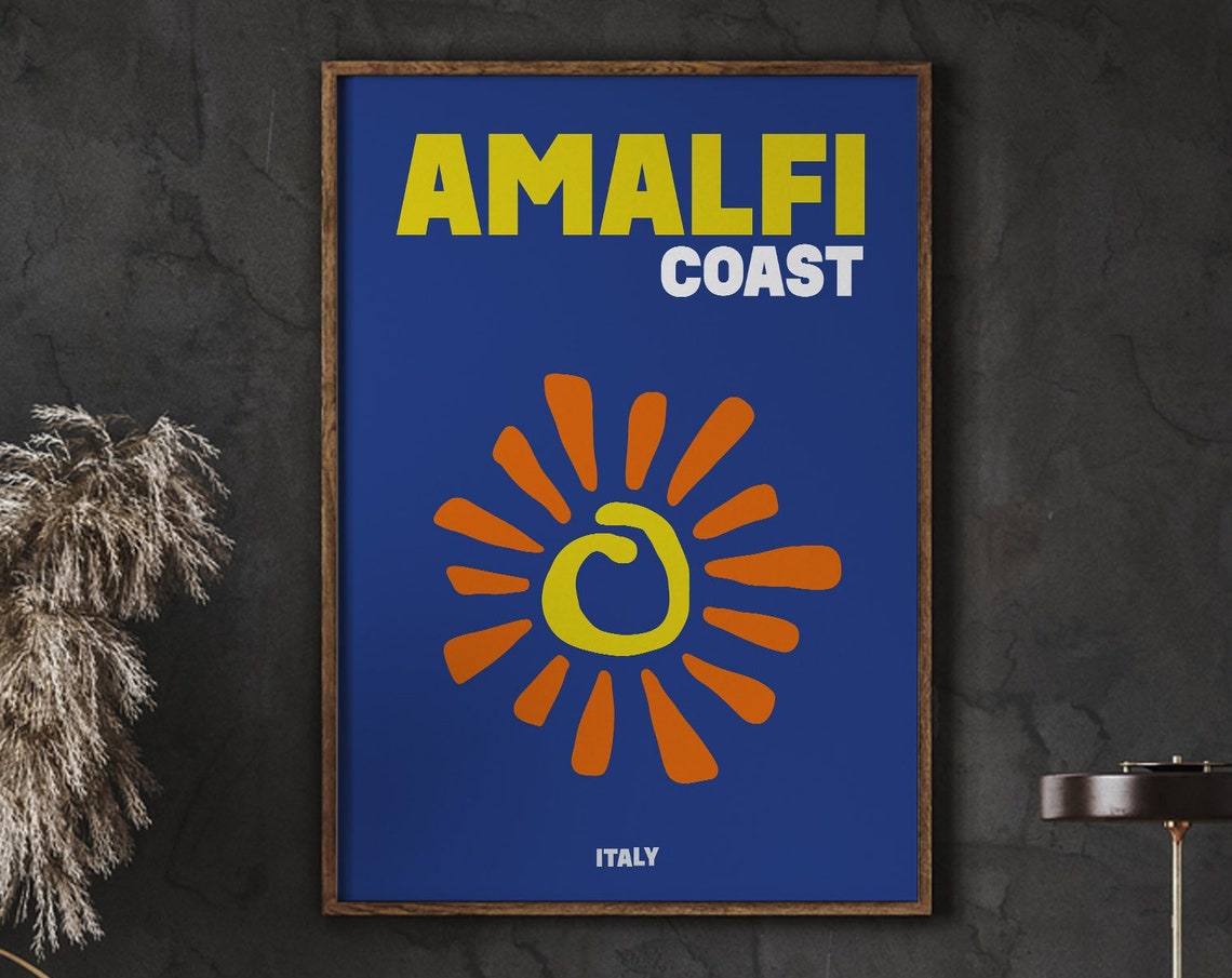 Amalfi Travel Poster, Dorm Room Decor