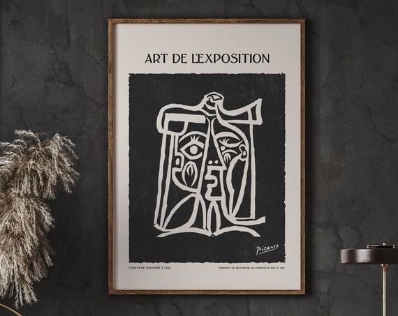 Pablo Picasso Of A Woman 1962 Female Portrait Neutral Black Wall Art Complementary Decor Surrealism Instant