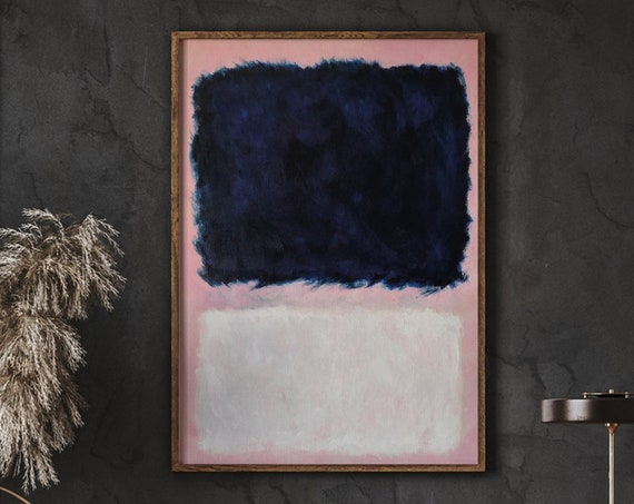 Mark Rothko Poster Print Pink And Blue Wall Art A Exhibition As Housewarming Gift Or Livingroom Decor