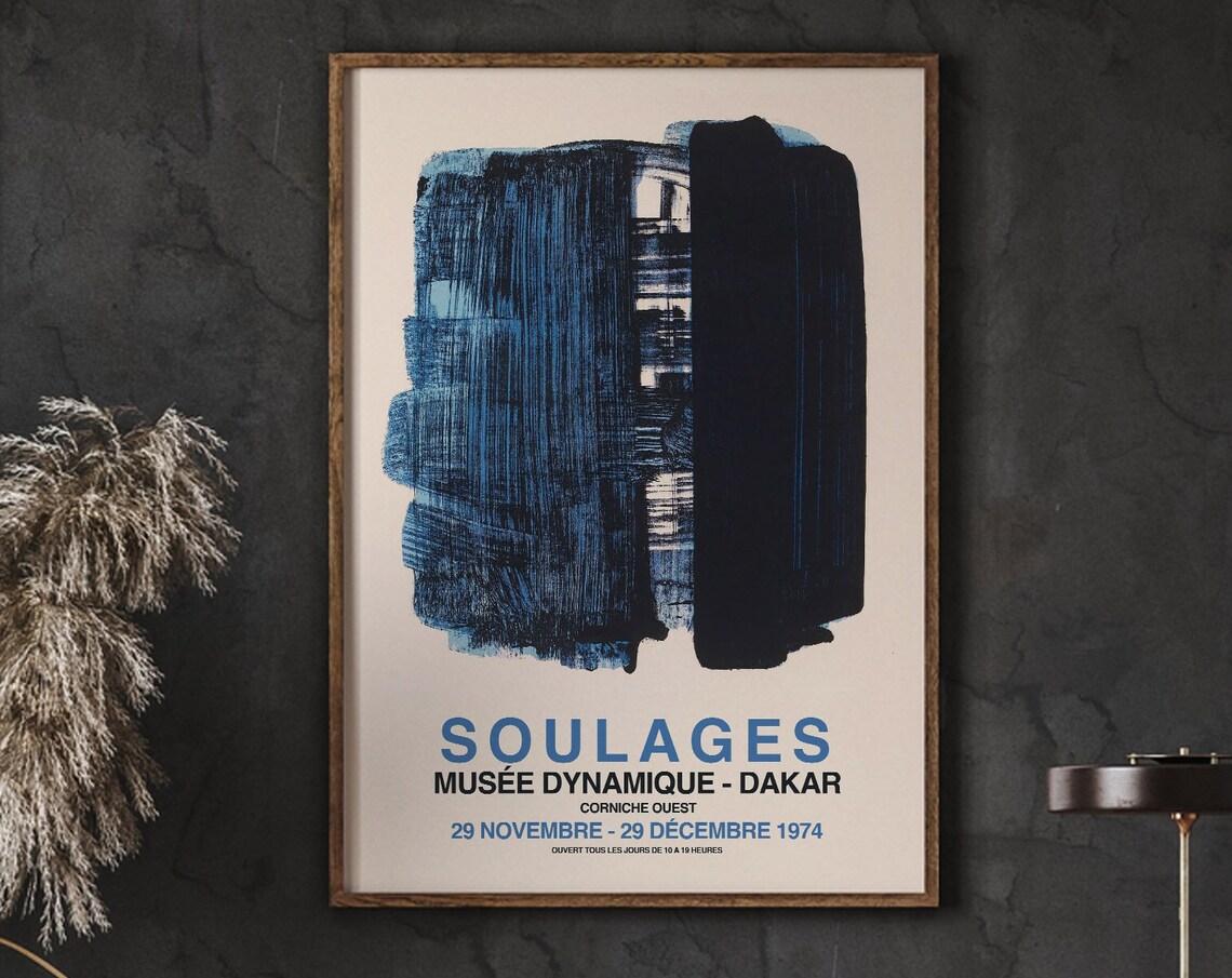 Pierre Soulages Museum Exhibition Poster