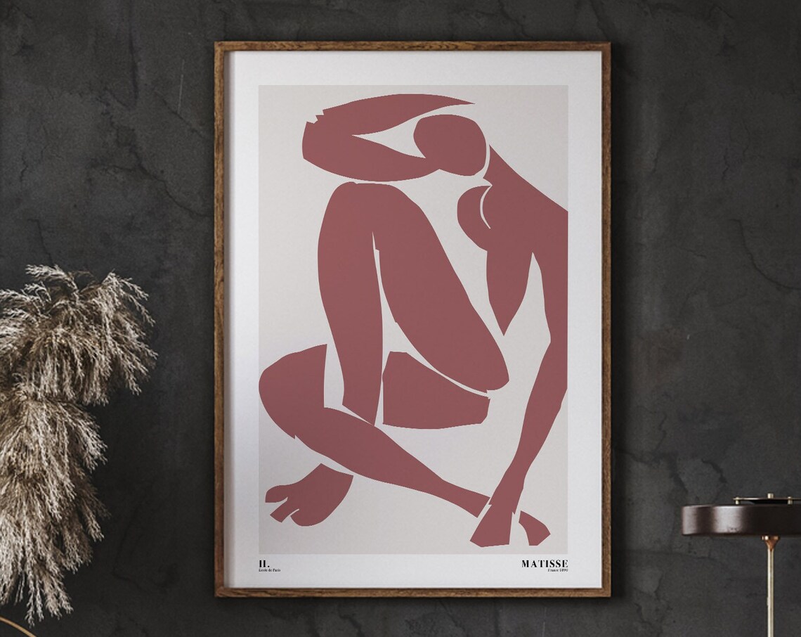 Matisse Red Nude Cut Outs Figures Art Print