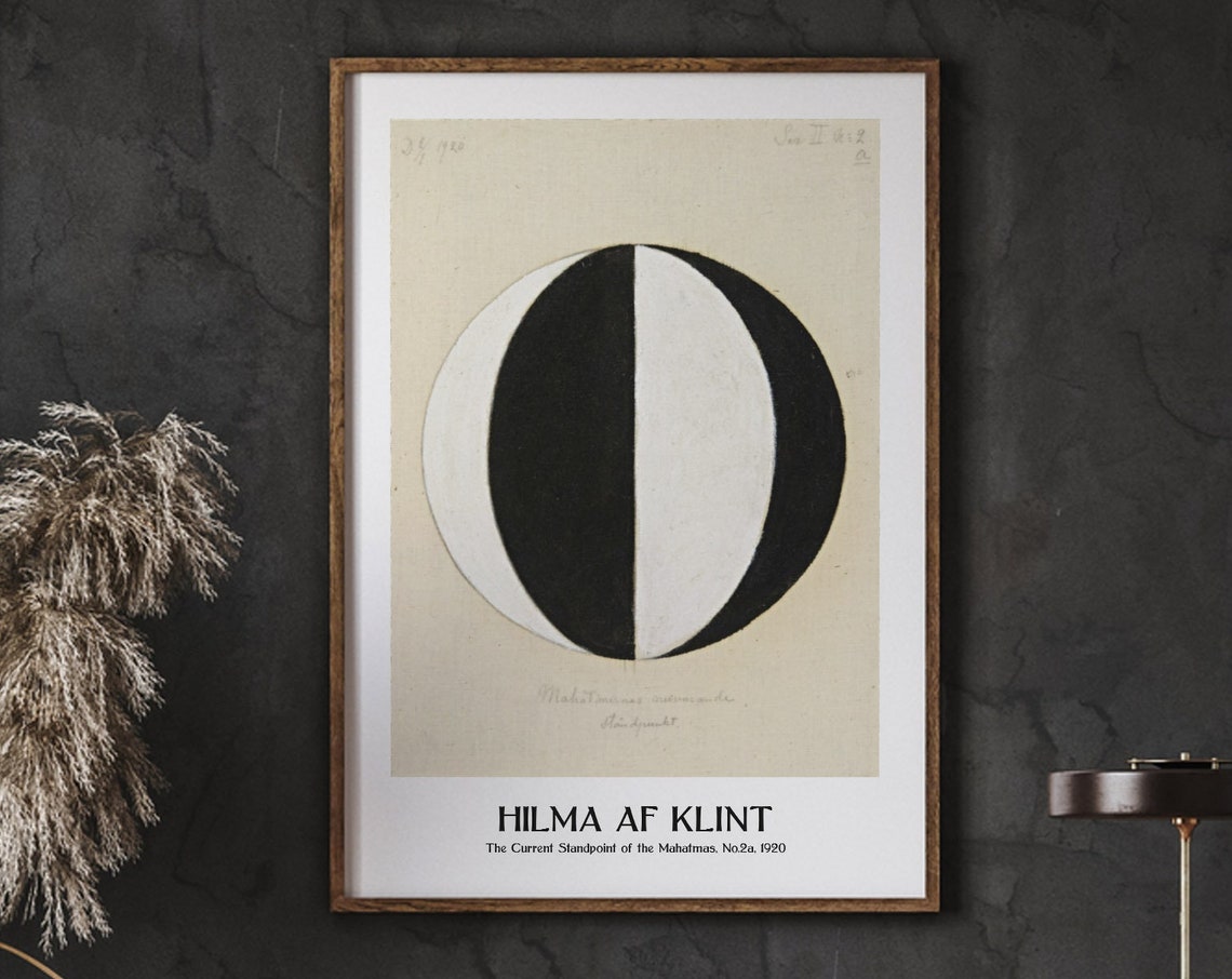 Hilma Af Klint Poster The Current Standpoint Of Mahatmas No2a 1920 Art Gallery Wall Decor Instant