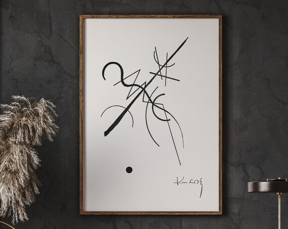 Wassily Kandinsky Black White Geometric Line Abstract Art Poster