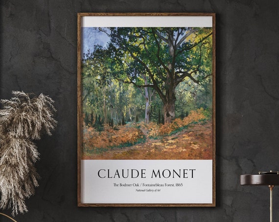 Cloude Monet Poster The Bodmer Oakfontainebleau Forest Mid Century Modern Wall Art For Room Decor Farmhouse