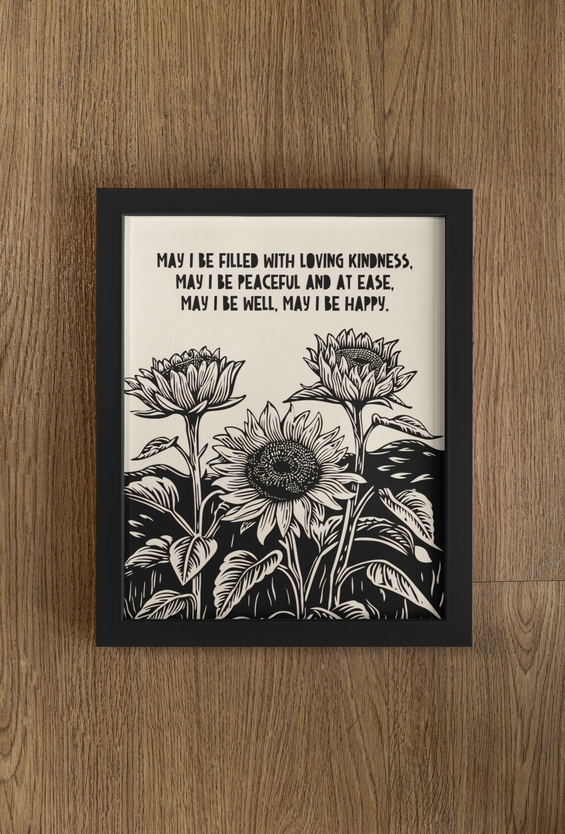 May I Be Filled With Loving Kindness Quote Art Print