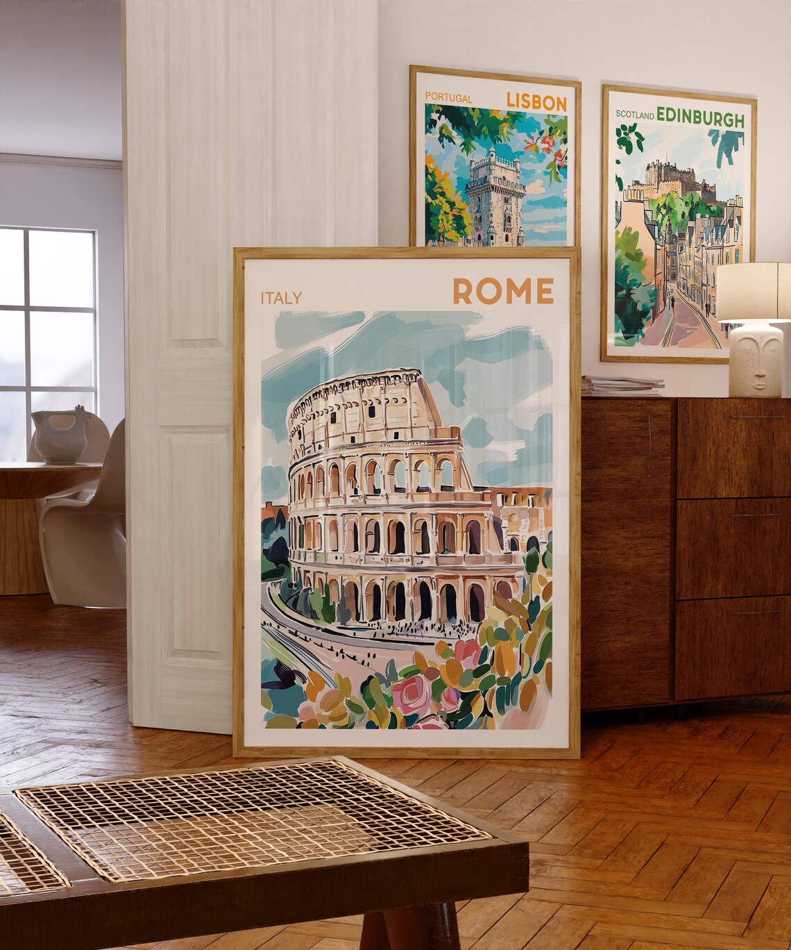 Rome Colosseum Watercolor Painting, Italy Travel Poster - Image 4