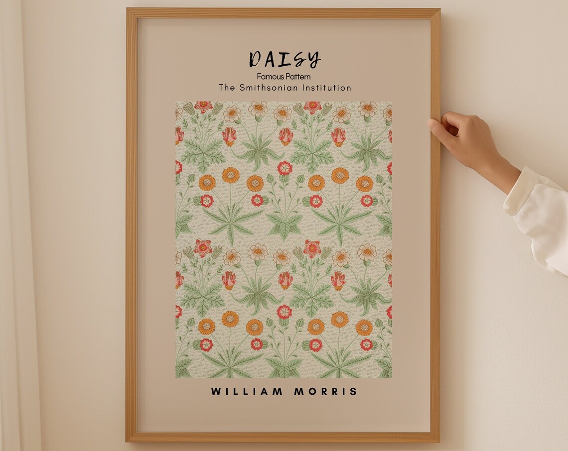 William Morris Daisy Famous Pattern Smithsonian Floral Art Poster