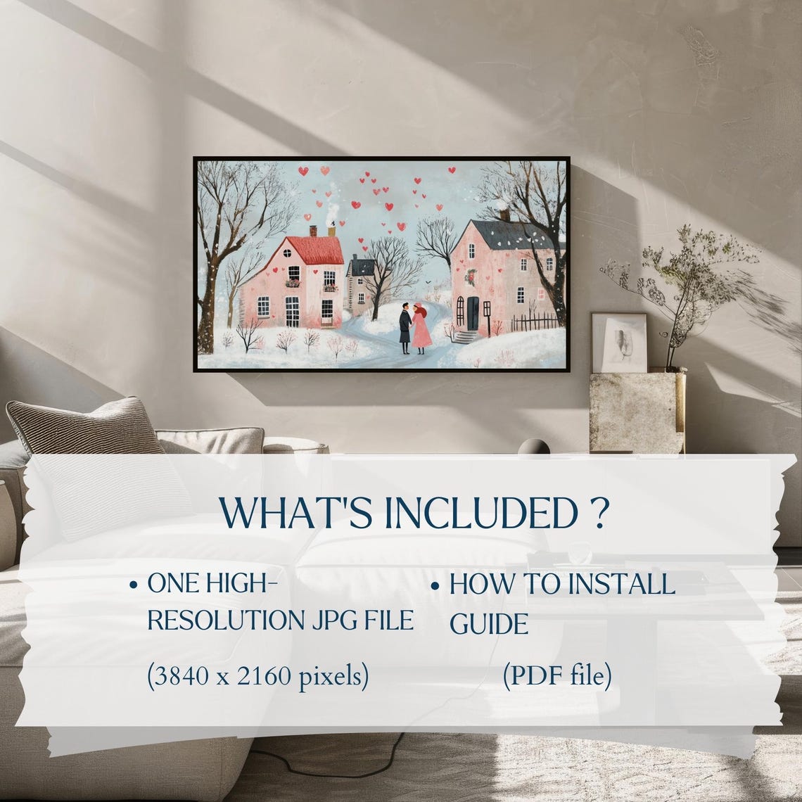 Valentines Day Frame Tv Art Cute Valentines Day Tv Art Valentines Day Decorations Fun Valentines Home Decor - Image 2