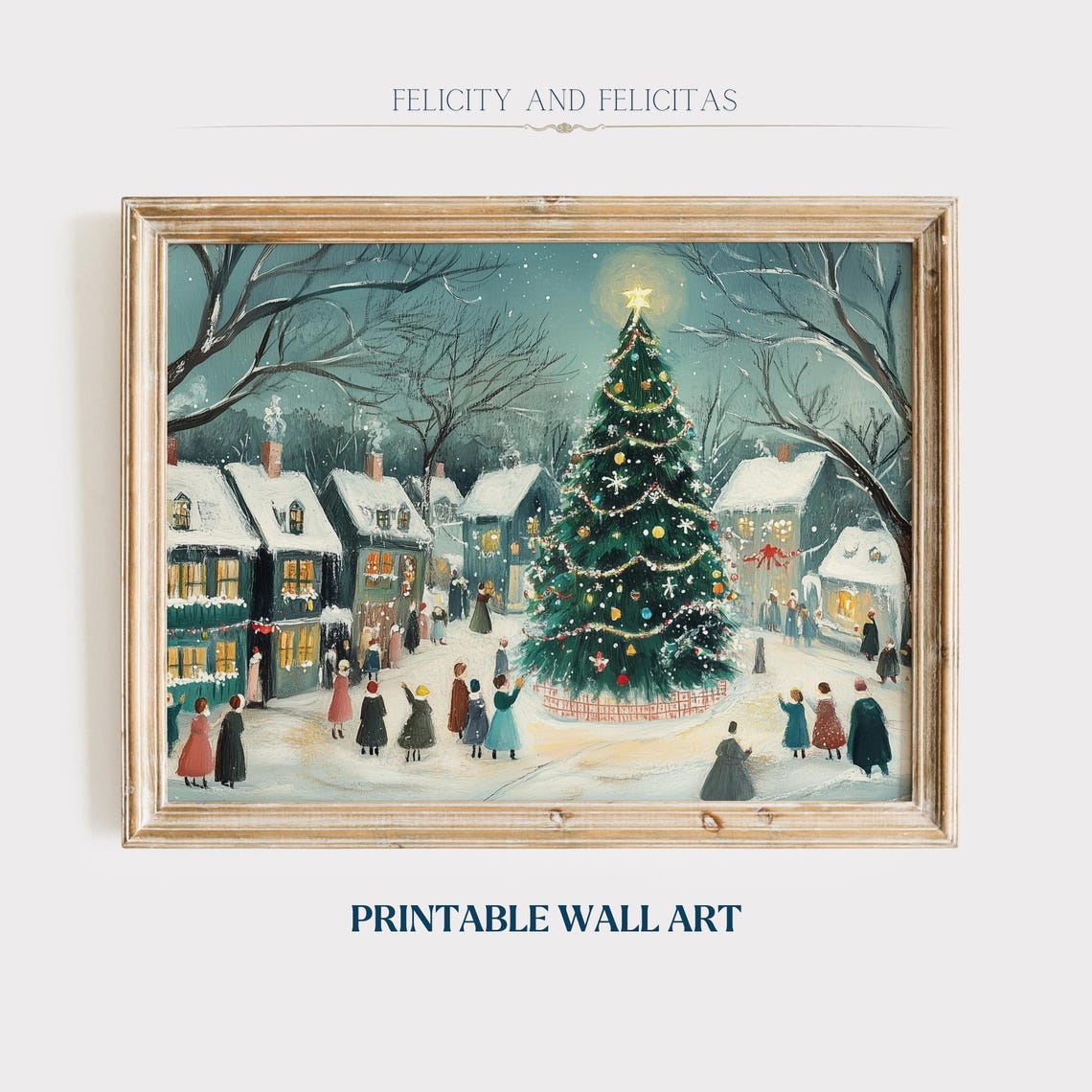 Christmas Tree Wall Art Cute Christmas Holiday Art Christmas Decor Cute Winter Decor Christmas Decor