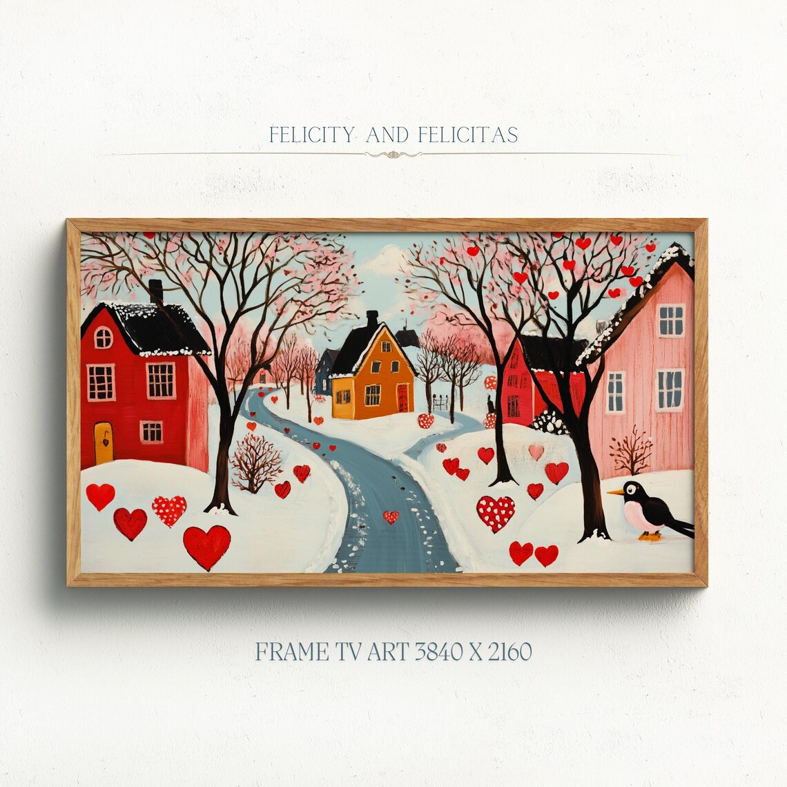 Frame TV Art Whats Included Card with Hearts Village Lane Print - Image 6