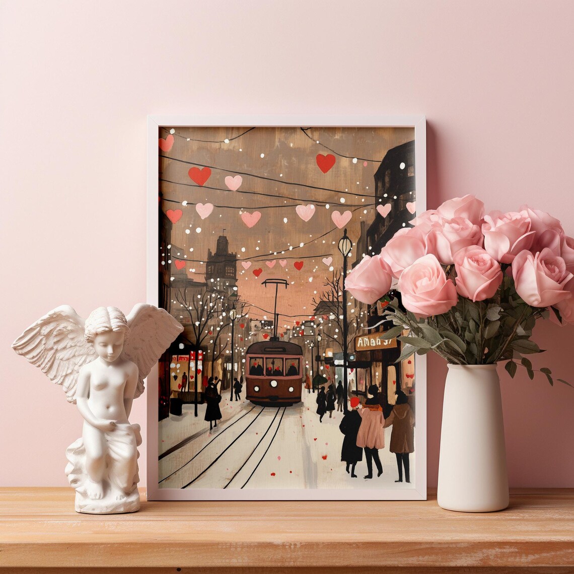 Retro Valentines Day Art Print, Romantic Wall Art - Image 4