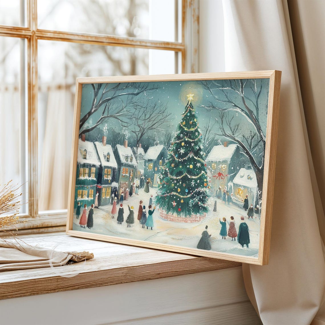 Christmas Tree Wall Art Cute Christmas Holiday Art Christmas Decor Cute Winter Decor Christmas Decor - Image 3