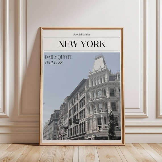 New York Special Edition SoHo Street Architecture Photo Poster