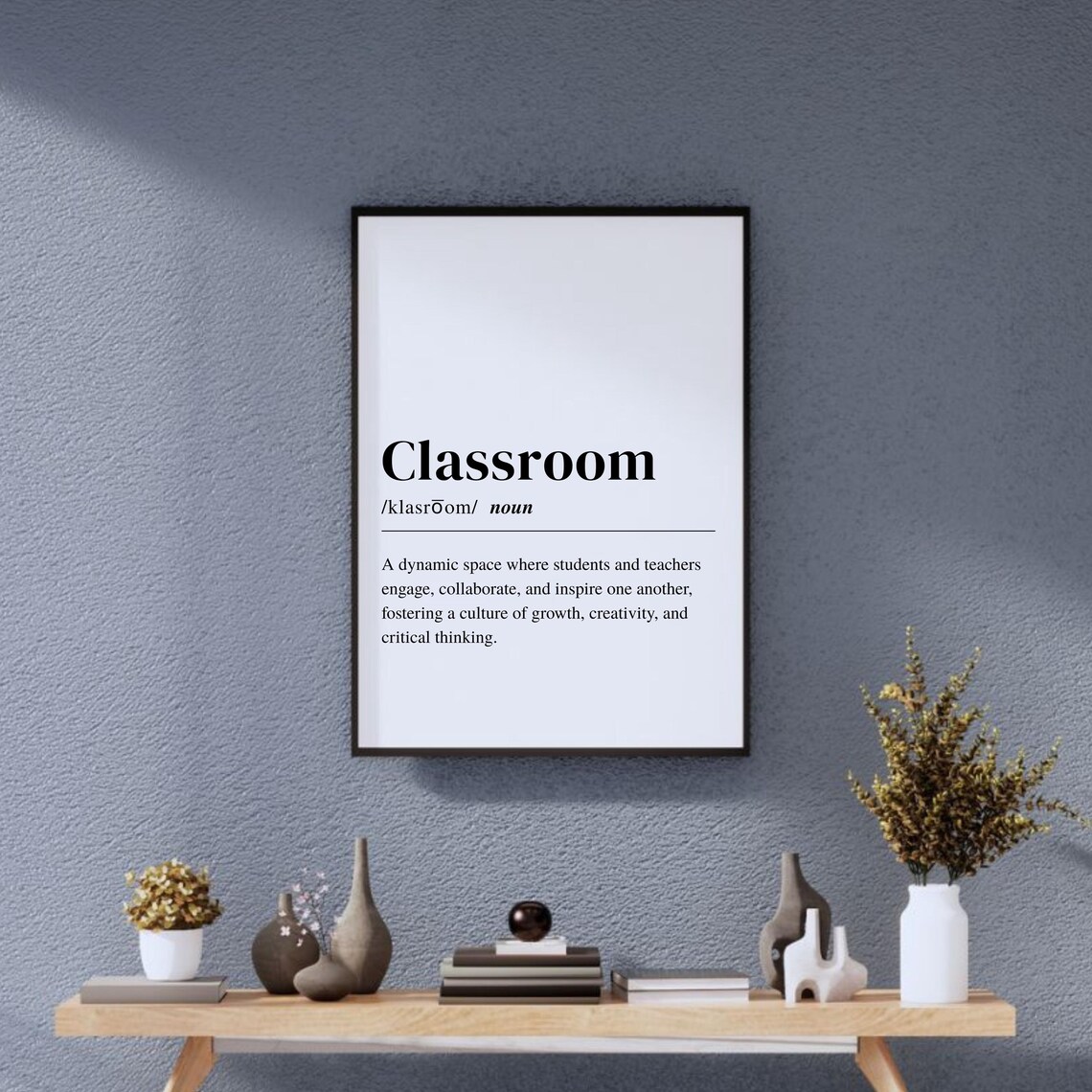 Classroom Definition Print, Minimalist Typography - Image 2