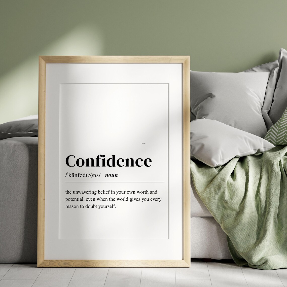 Confidence Definition, Minimalist Motivational Quote - Image 2