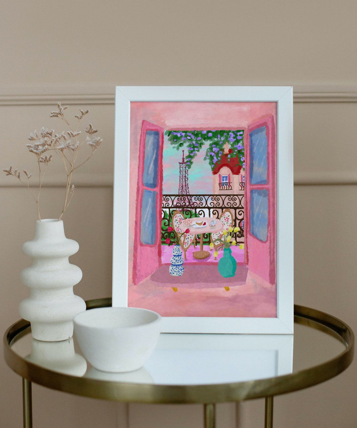 Paris Eiffel Tower Travel Poster, Parisian Art - Image 4