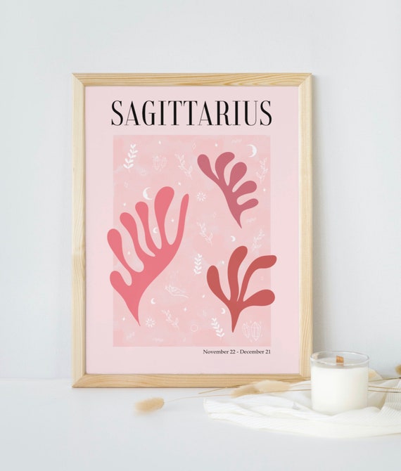 Sagittarius Zodiac Print, Matisse Astrology Art
