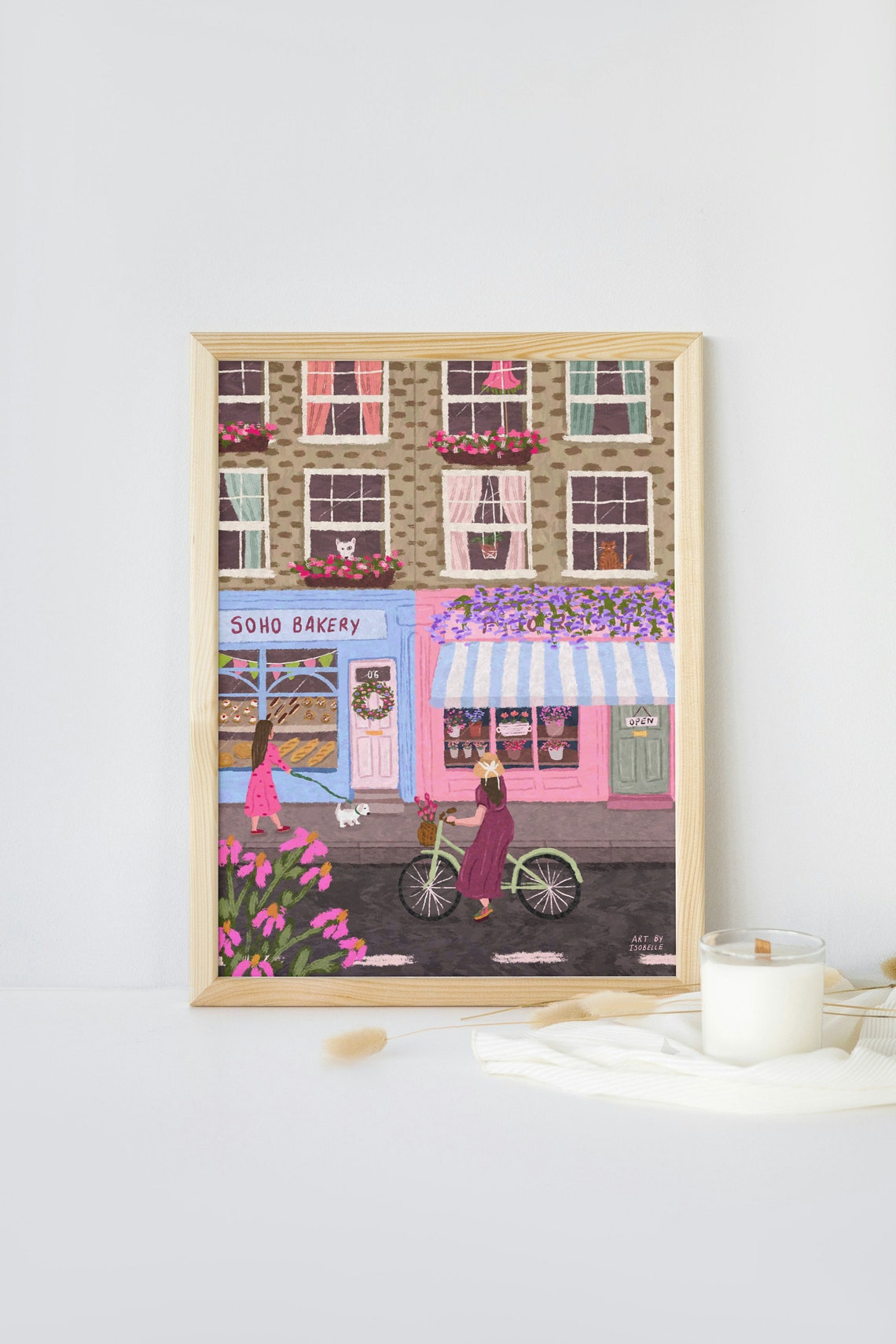Soho Street Art Print, London Illustration