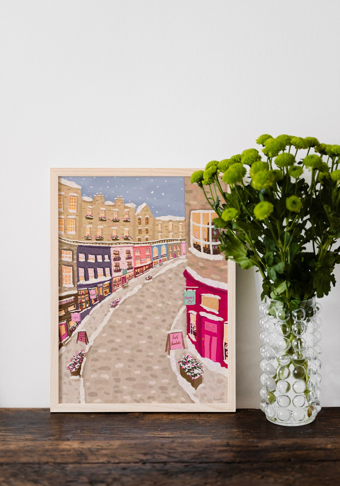 Snowy Edinburgh Christmas Travel Poster - Image 6