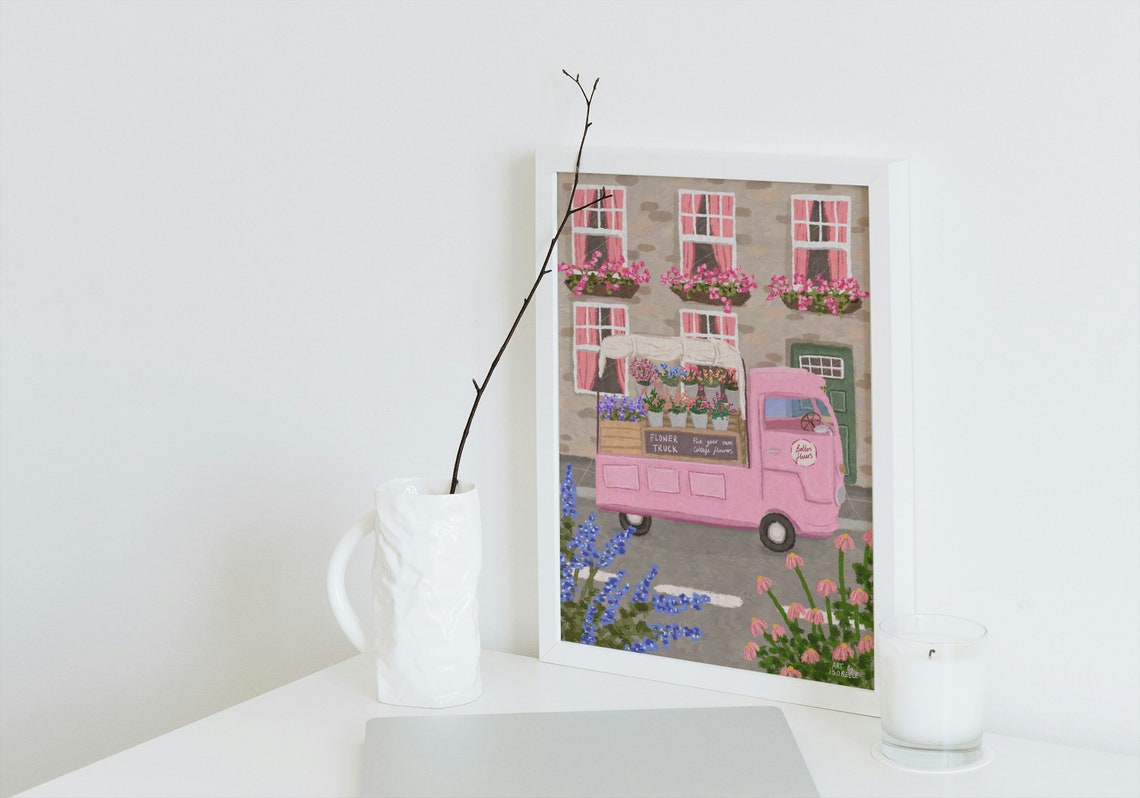 Flower Truck Vintage Travel Poster - Image 7