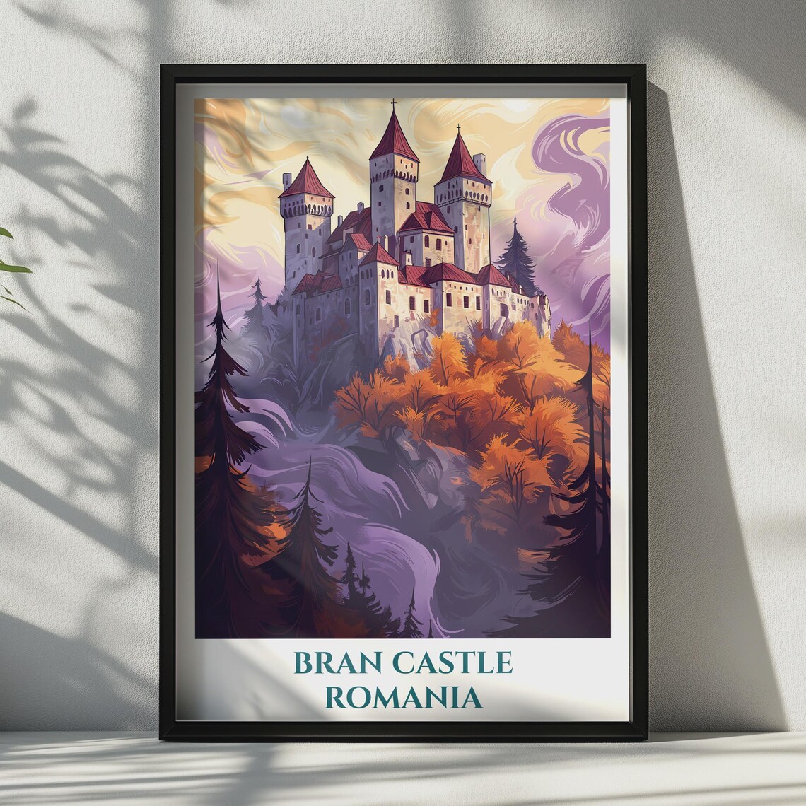 Bran Castle Romania Travel Poster, Transylvania