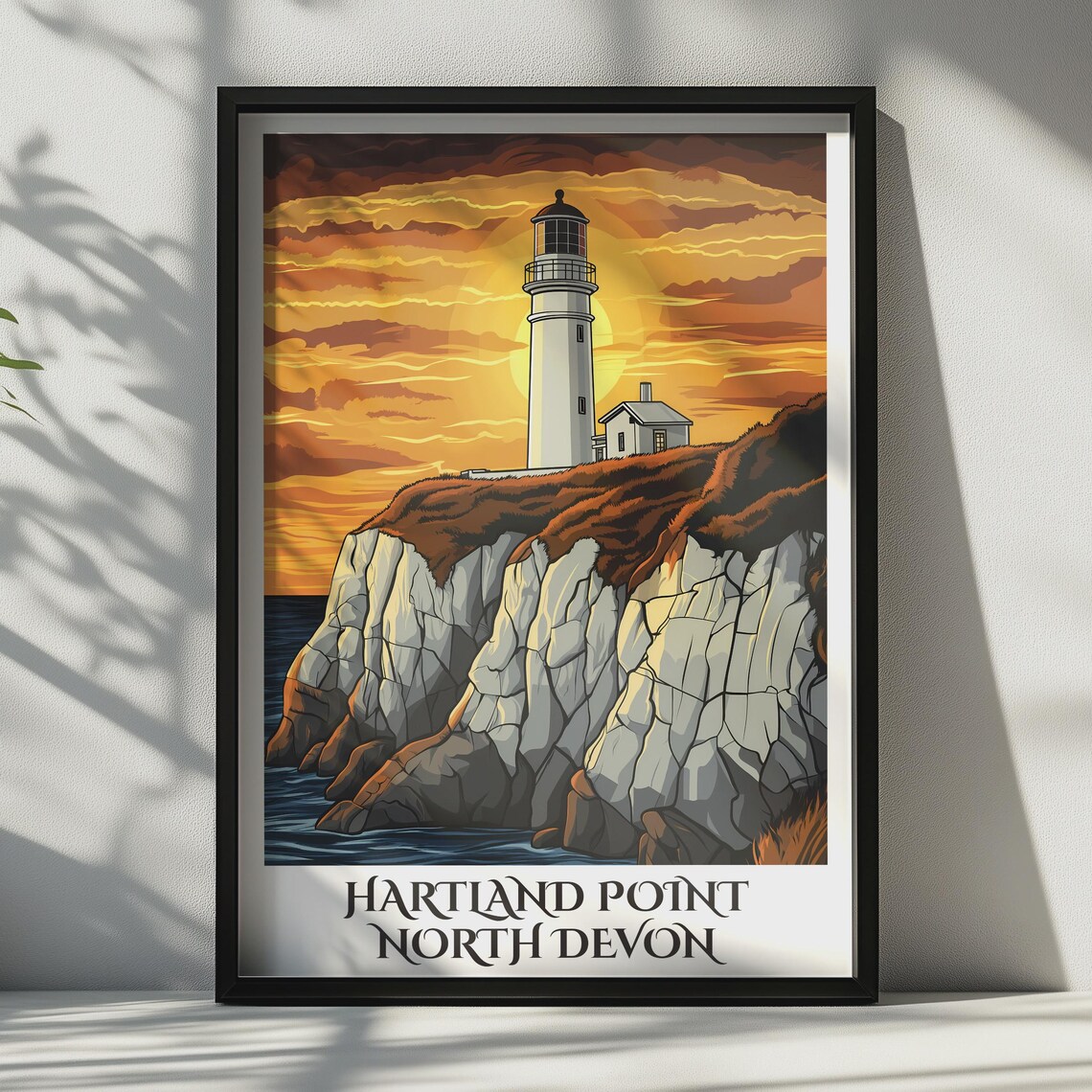 Hartland Point Lighthouse North Devon Coast Poster