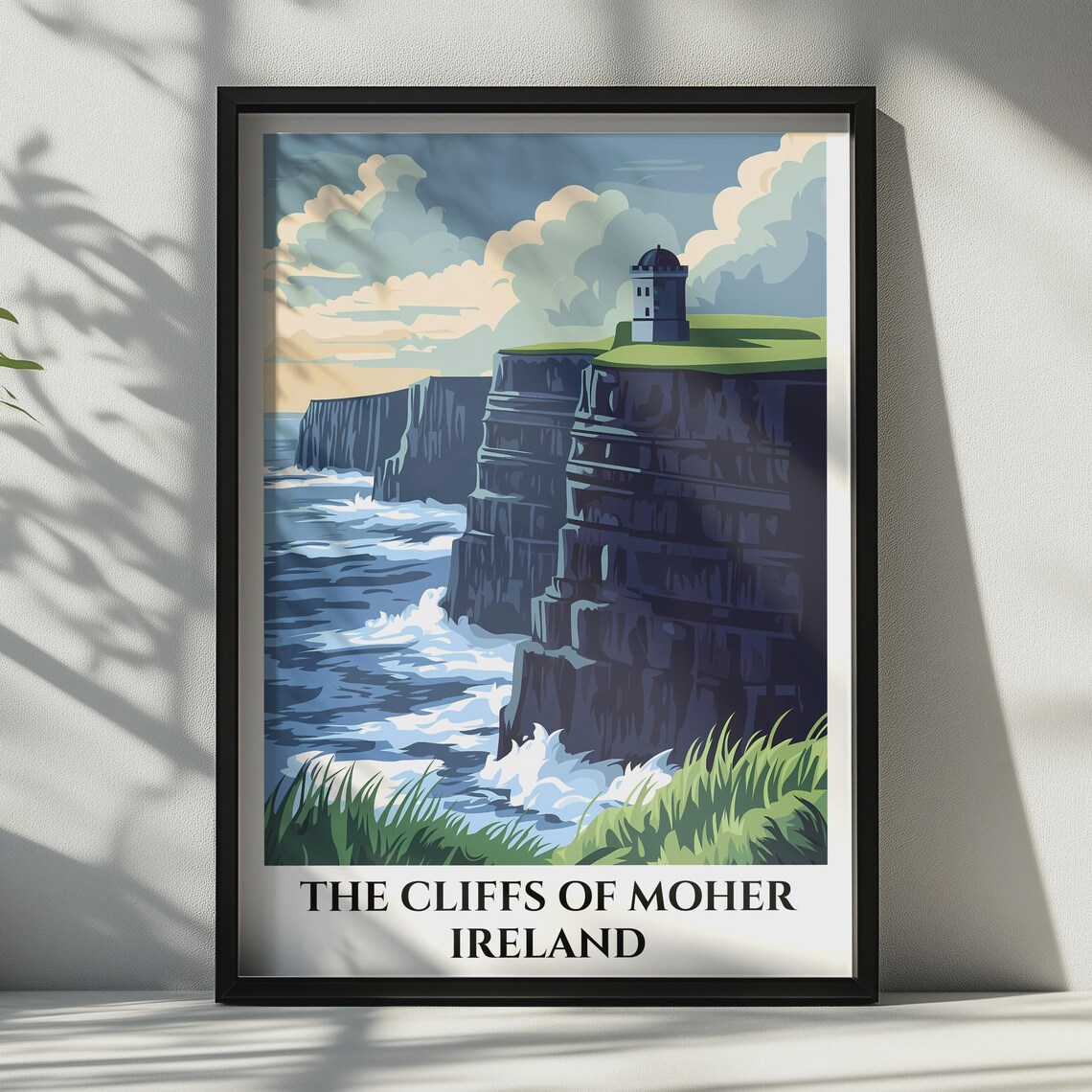 Cliffs Of Moher Ireland Vintage Travel Poster