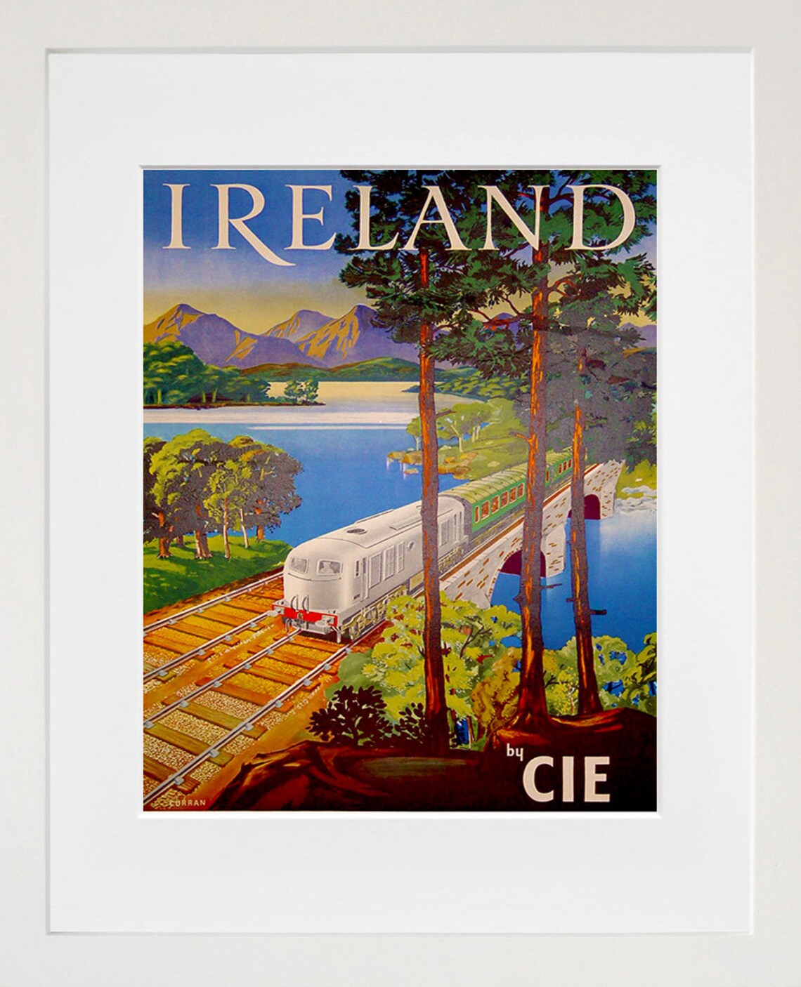 Ireland Vintage Travel Poster, Europe Art Print
