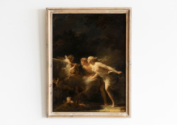 Fragonard Fountain Of Love Romantic Rococo Cherubs Classical Poster