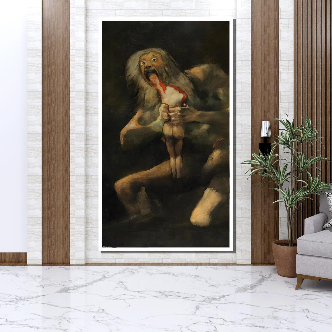 Francisco Goya Saturn Devouring His Son Dark Masterpiece Print - Image 3