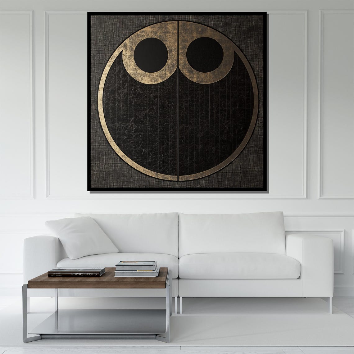 Minimalist Black Gold Circular Geometric Bold Modern Abstract Poster - Image 5