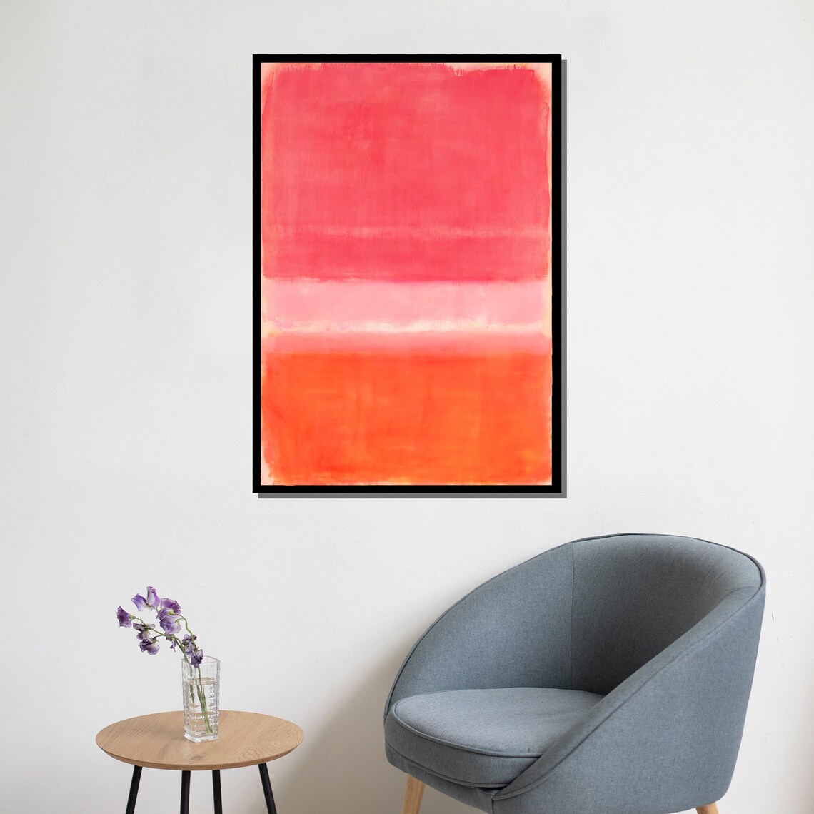 Mark Rothko Soft Pink Orange Warm Blush Color Field Art Print - Image 5