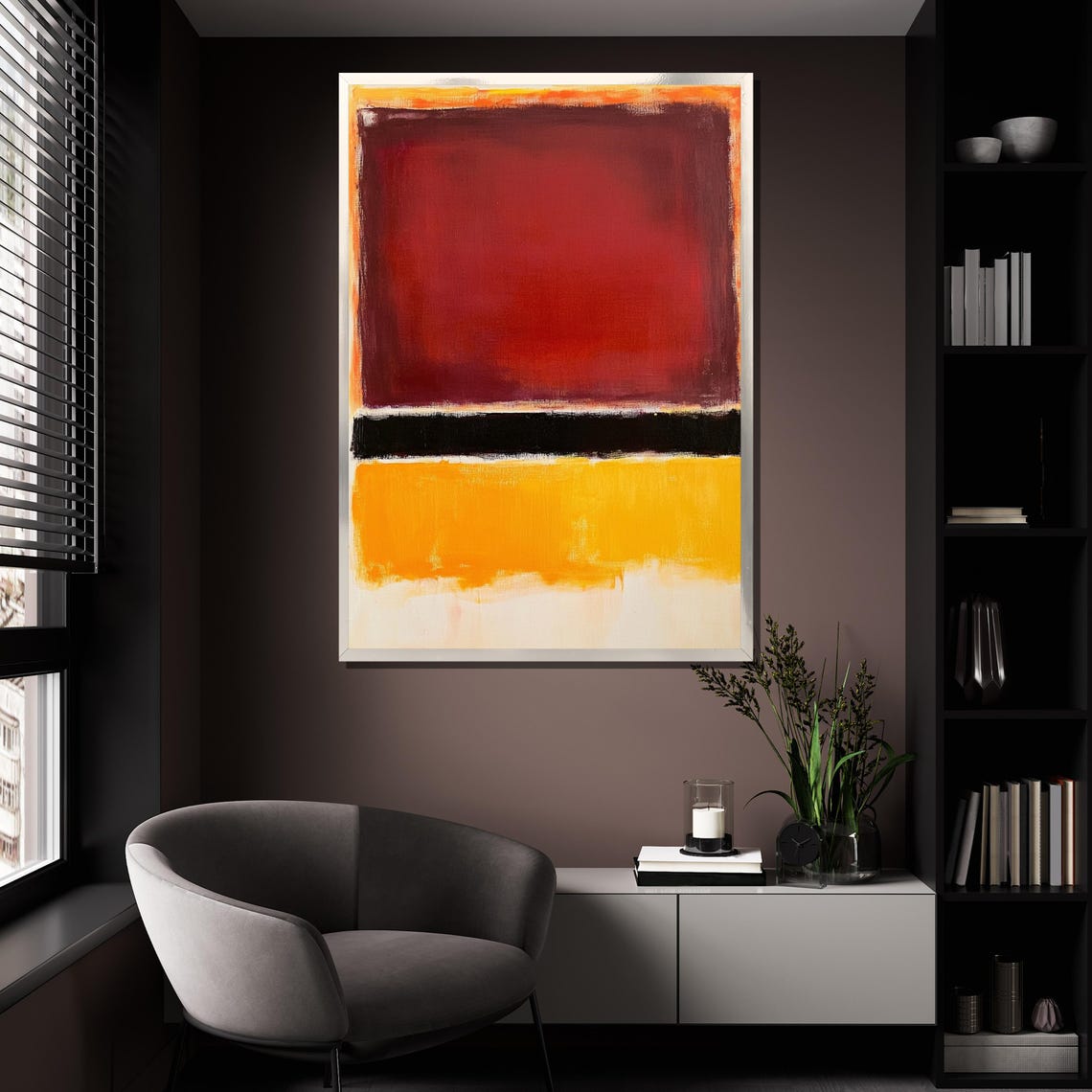 Mark Rothko Red Black Yellow Bold Color Field Abstract Print - Image 4