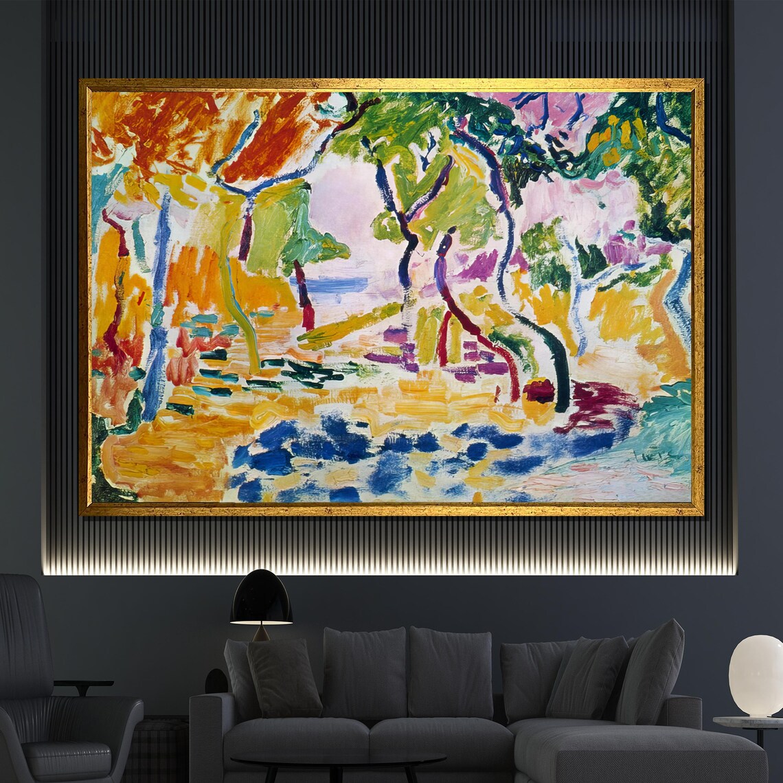 Henri Matisse Landscape At Collioure Fauvist Colorful Trees Poster