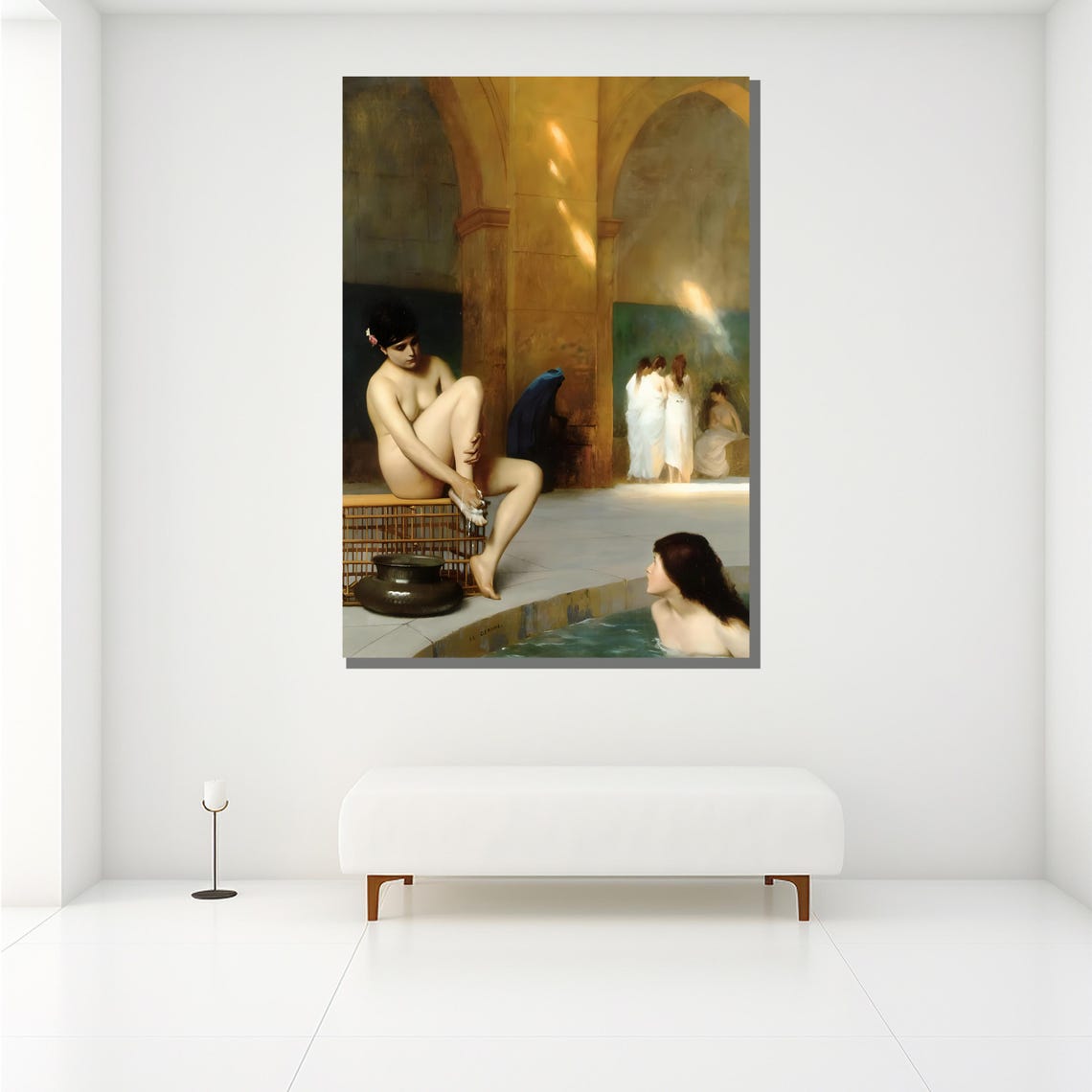 Jean Leon Gerome The Moorish Bath Bather Water Jar Bathhouse Poster - Image 2