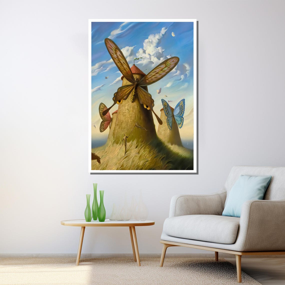 Morteza Katouzian Butterfly Wing Windmill Surreal Fantasy Art Poster - Image 3