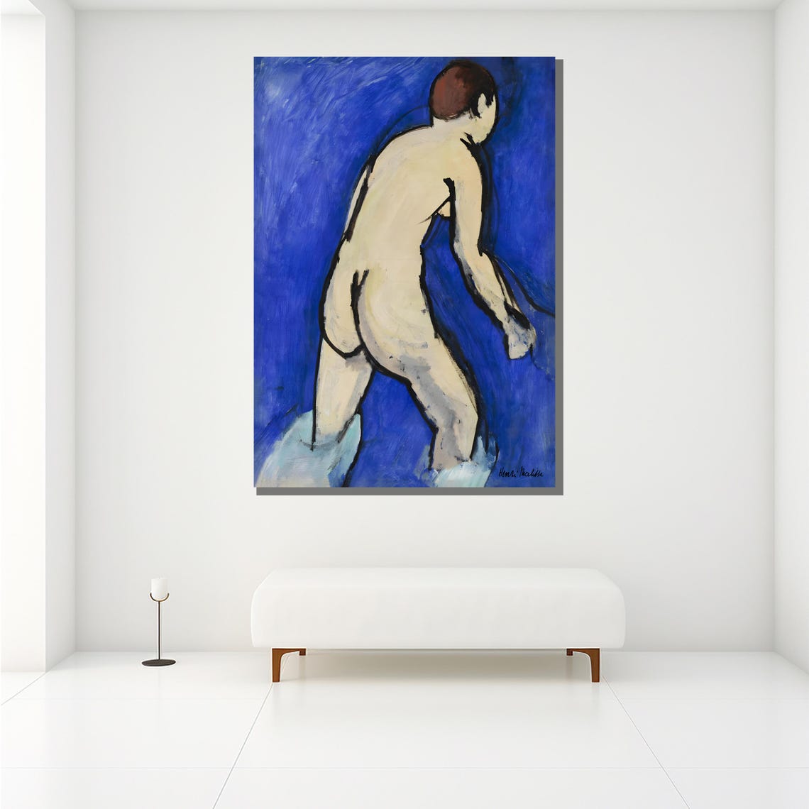 Henri Matisse Blue Bather Standing Nude Figure Expressionist Poster - Image 2