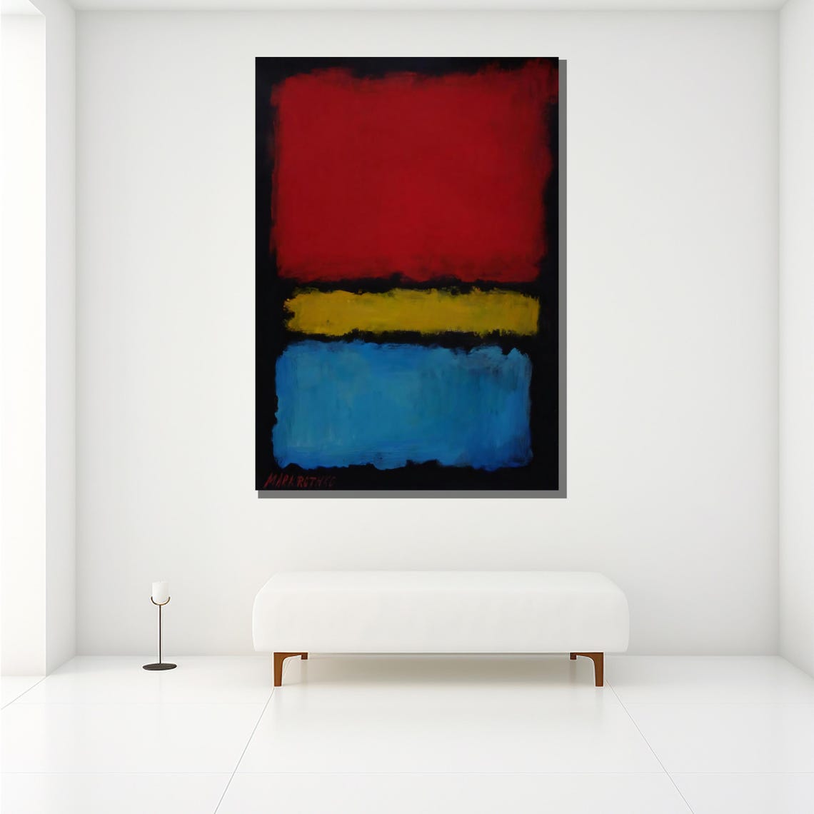 Mark Rothko Style Red Yellow And Blue Color Field Abstract Poster - Image 2