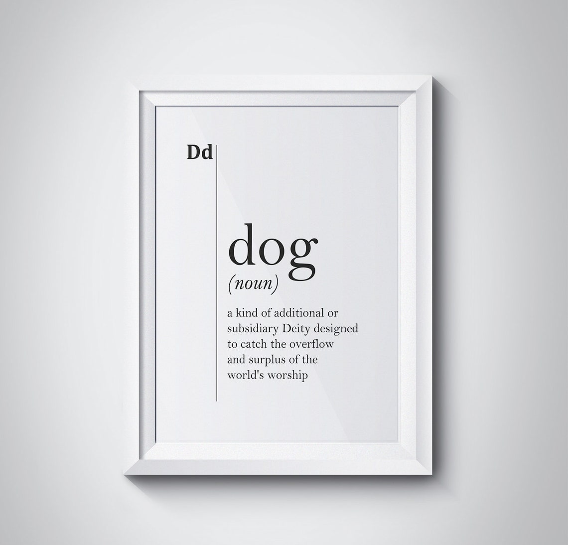 Dog Funny Dictionary Definition Worship Humor Wall Decor Poster