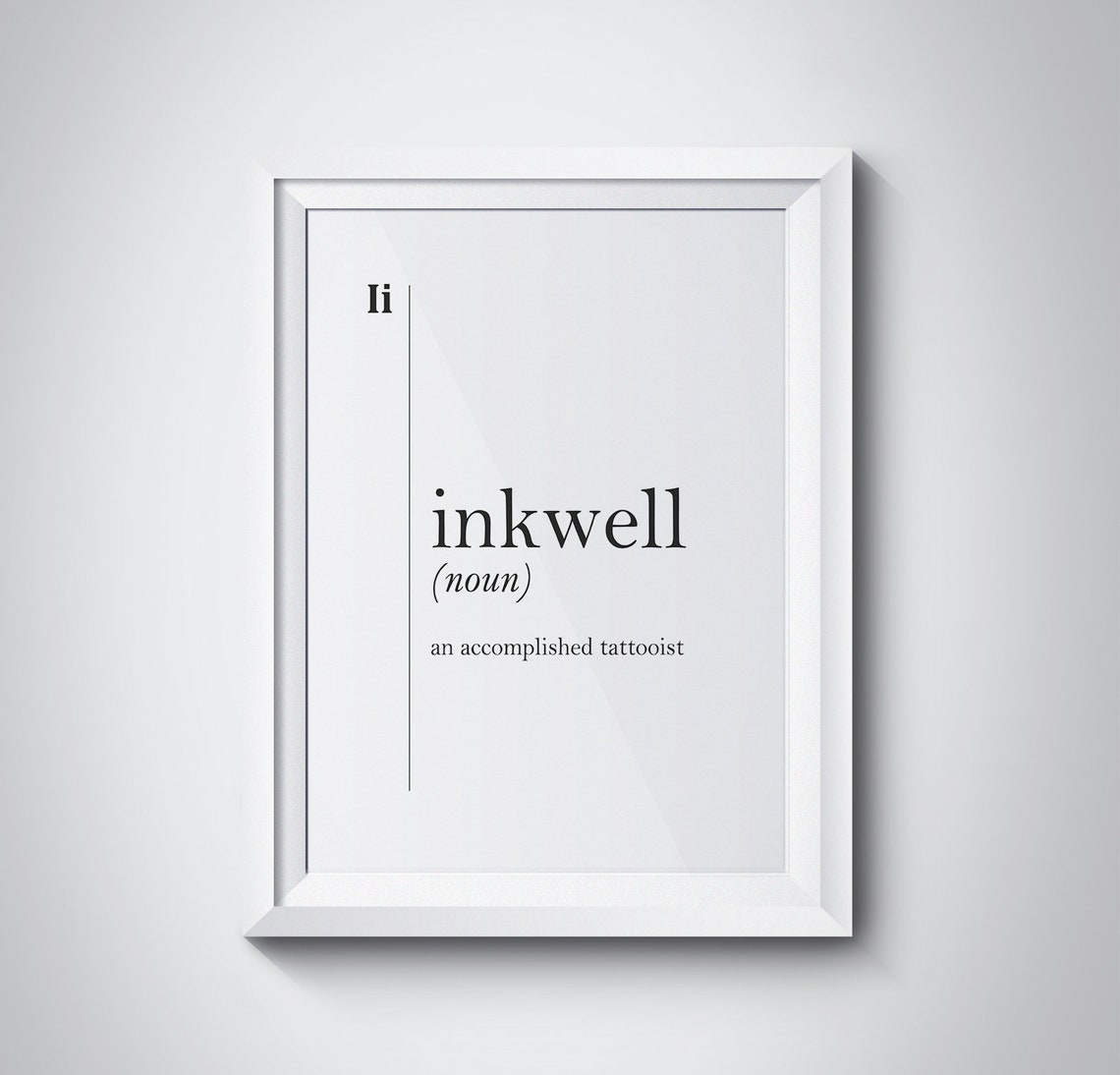 Inkwell Funny Dictionary Definition Accomplished Tattooist Wall Poster