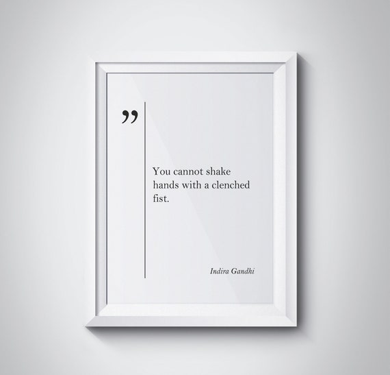 Indira Gandhi Quote Gandhi Print Gandhi Wall Art Gandhi Poster Gandhi Gift Gandhi Print Inspirational Art Scandinavian Gandhi Wall Decor