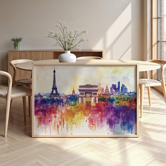 Paris Cityscape Framed Poster Luxurious Design Ready To Hang Art