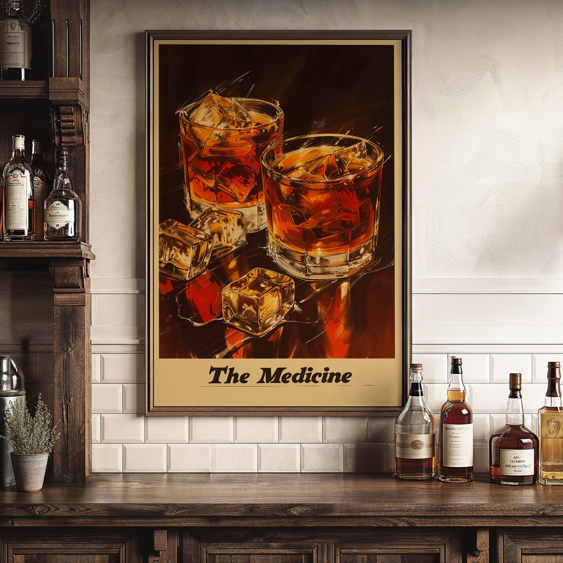 Whiskey The Medicine Vintage Liquor Ad Art Print - Image 2