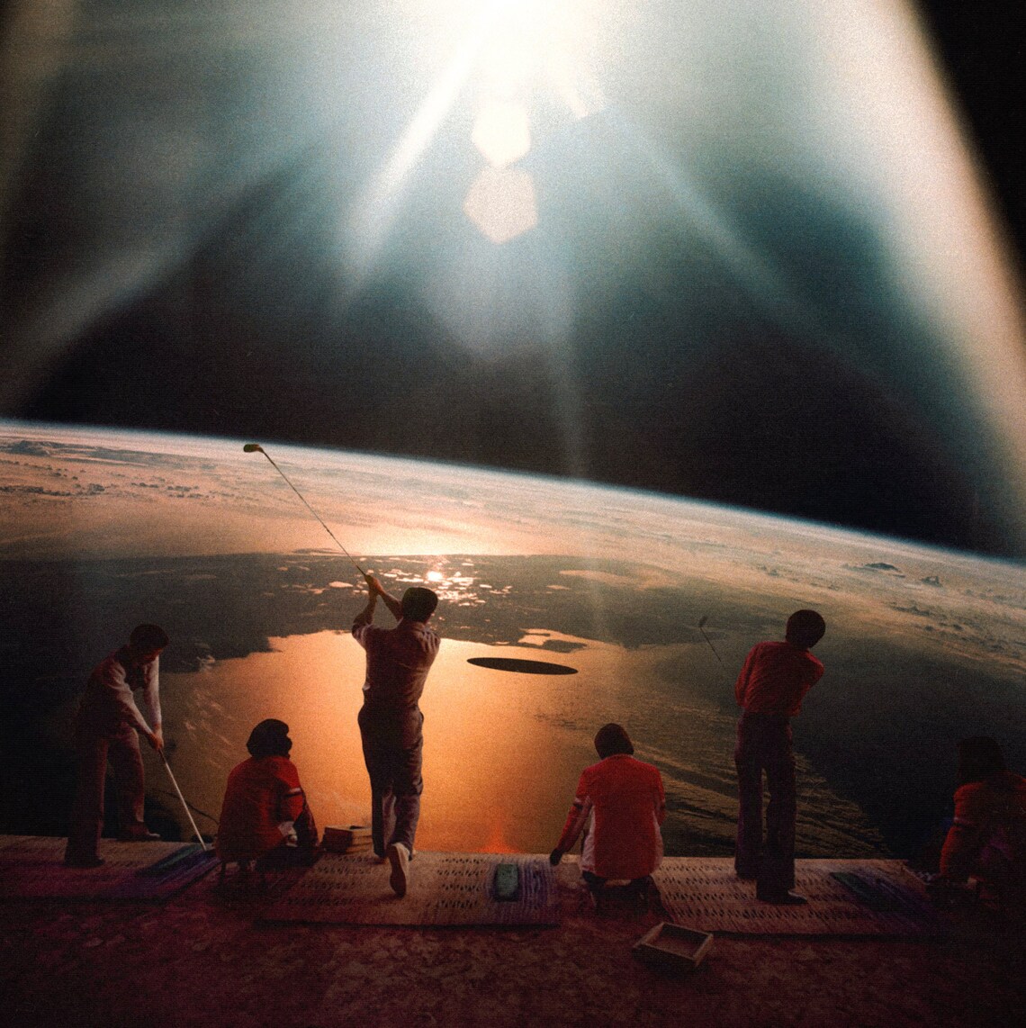 Space Golf Sci-Fi Poster, Retro Collage Art - Image 2