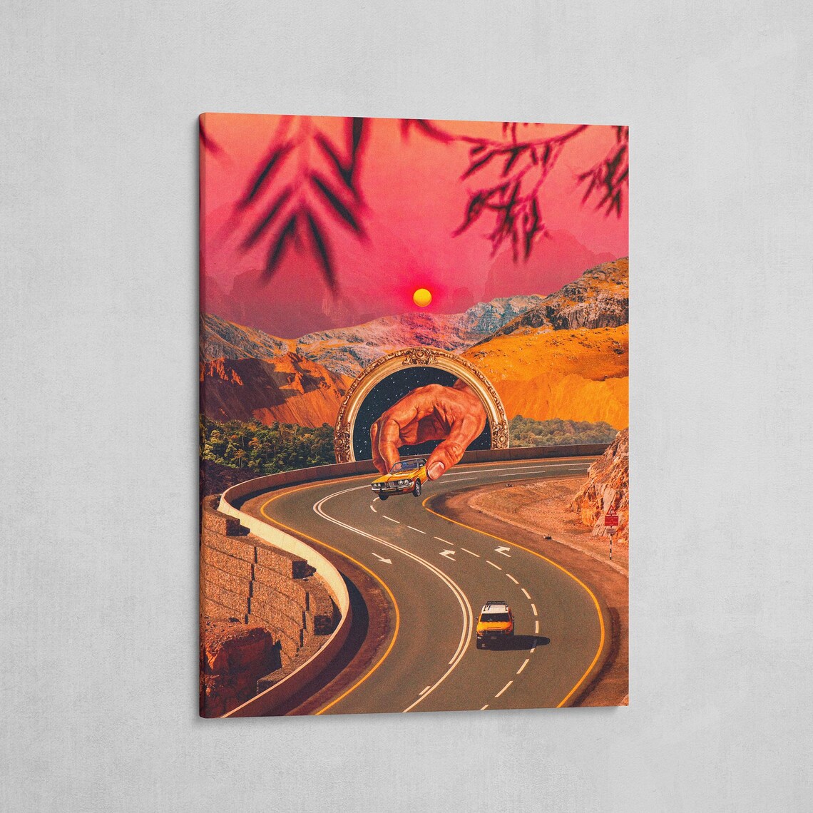 Play Time Retro Futurism Collage Art Print