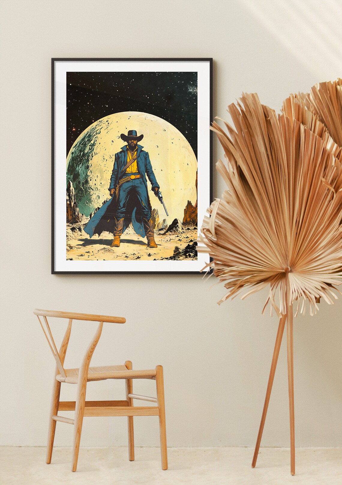 Cosmic Sheriff Retro Futurism Travel Poster - Image 3