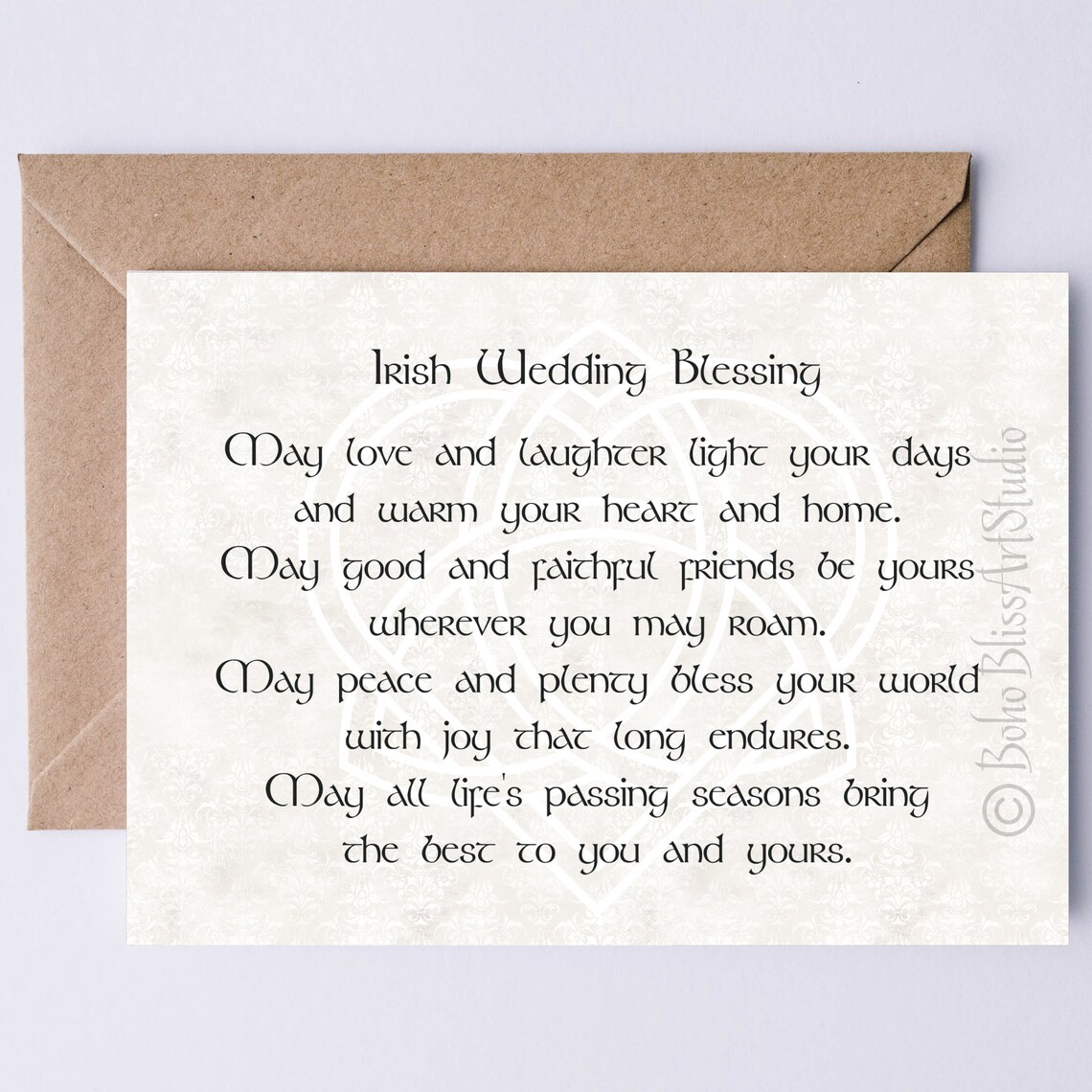 Irish Wedding Blessing, Ireland Wedding Poster Print
