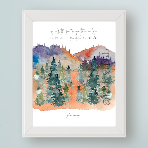 John Muir Quote Art, Nature-Inspired Poster Print